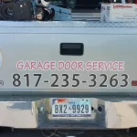 tailgate of B&W garage door truck